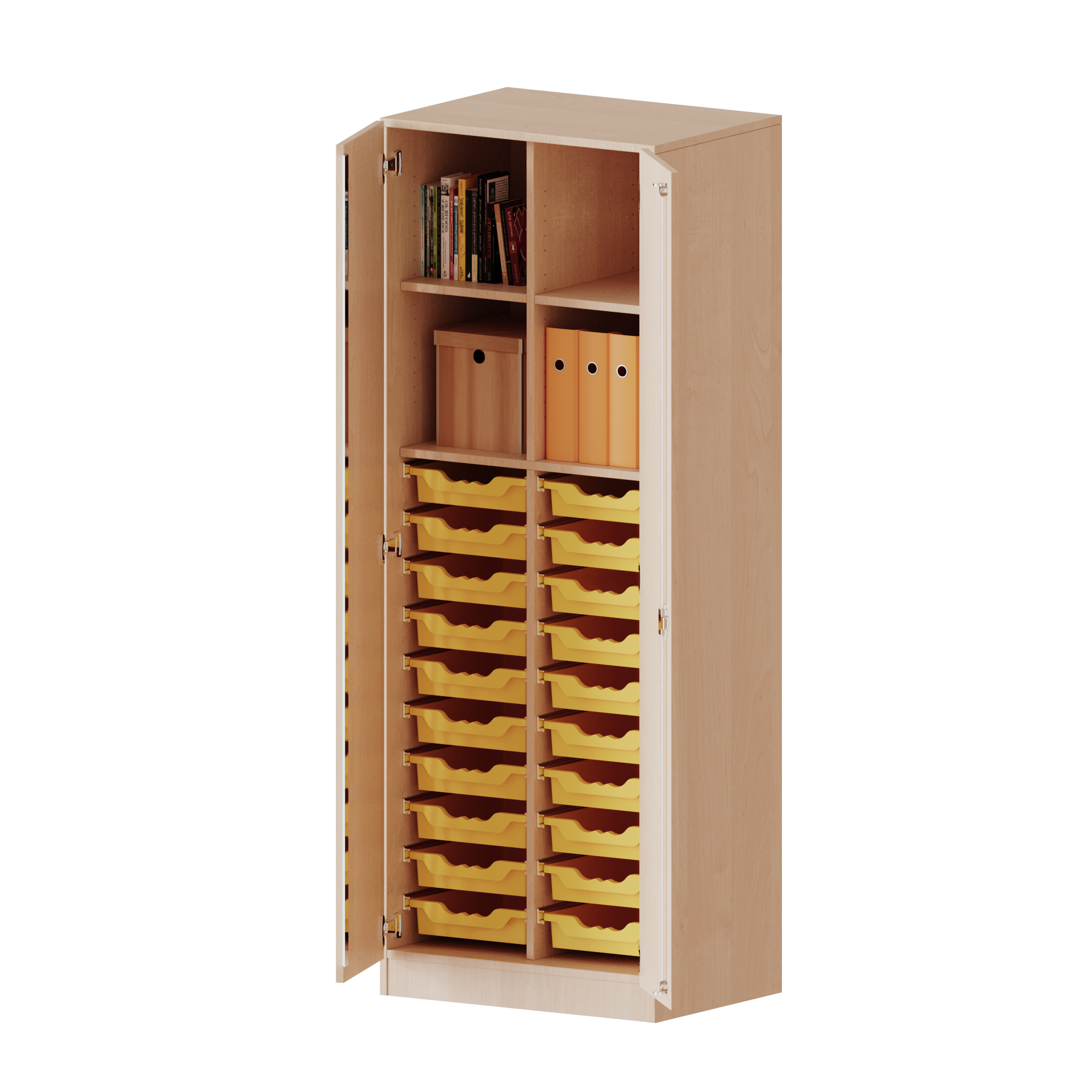 ErgoTray kast, twee rijen, 5 ordnerhoogtes - evo180 serie