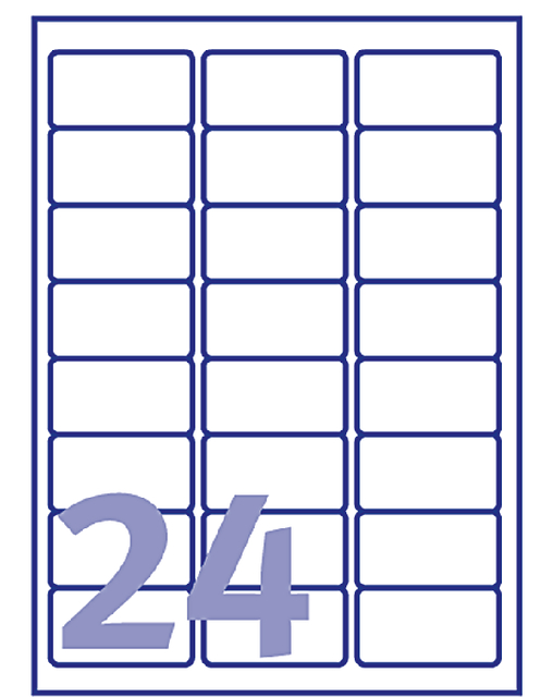 Etiket Avery J8159-10 63.5x33.9mm wit 240 stuks