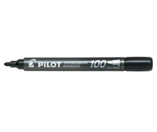 Pilot Permanente Marker 100 Zwart doos 12 stuks