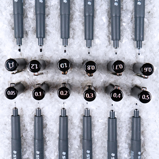 Fineliner Staedtler Pigment 308 zwart 0.3-2.0mm
