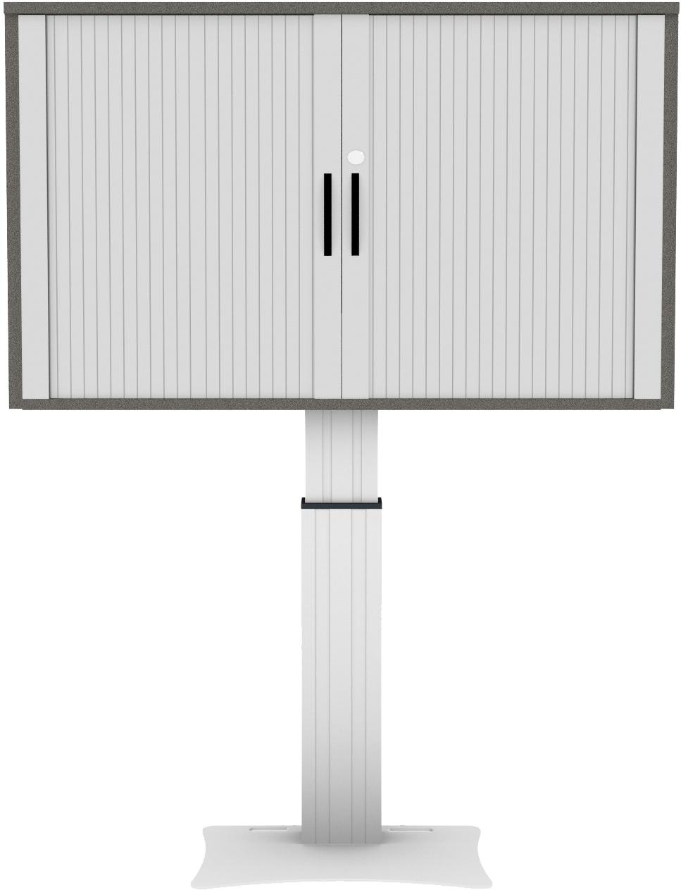 Elektrisch in hoogte verstelbare tv-rolgordijnkast voor 50 tot 55 inch monitoren, 179 - 229 cm