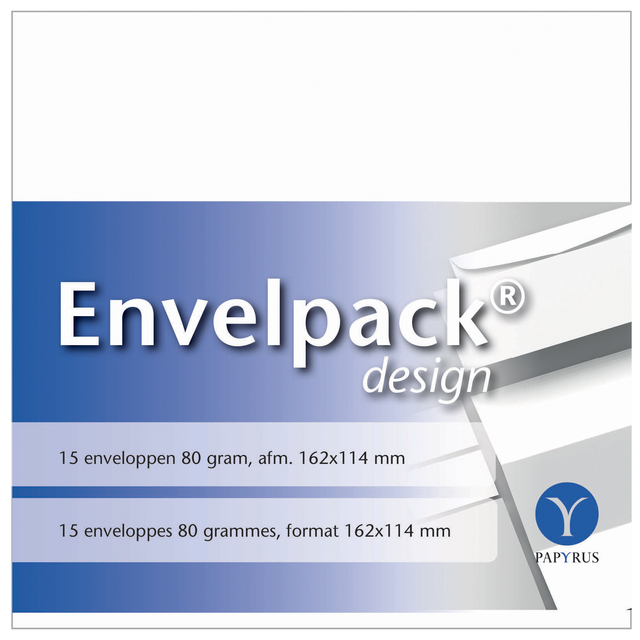 Envelop Papyrus Envelpack Design C6 114x162mm wit 894406