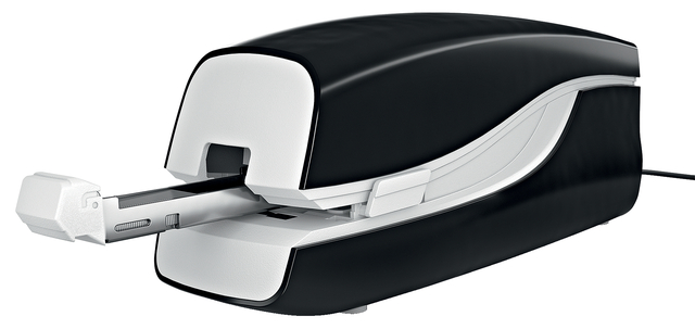 stapler, elektrische, bureau, zwart-wit, klem