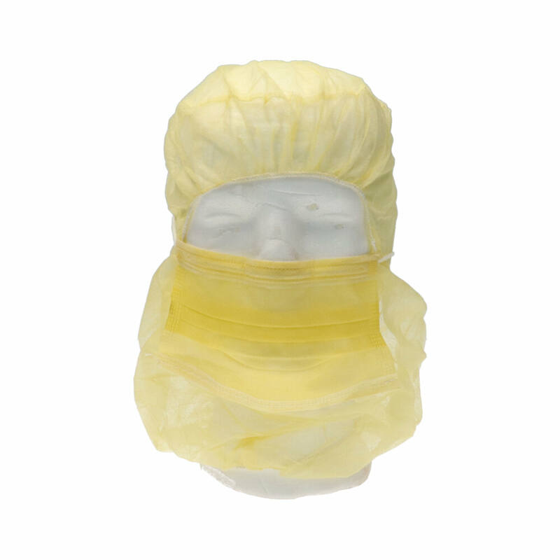 CMT Astrocap met Mondmasker Geel Onesize doos 10x50st