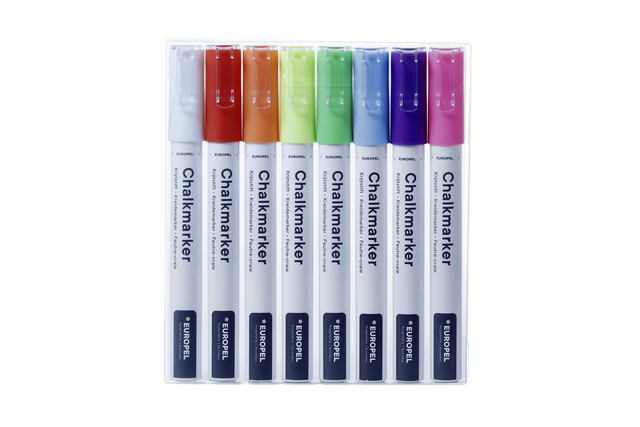 krijtmarker, marker, dry-erase, set, regenboogkleur
