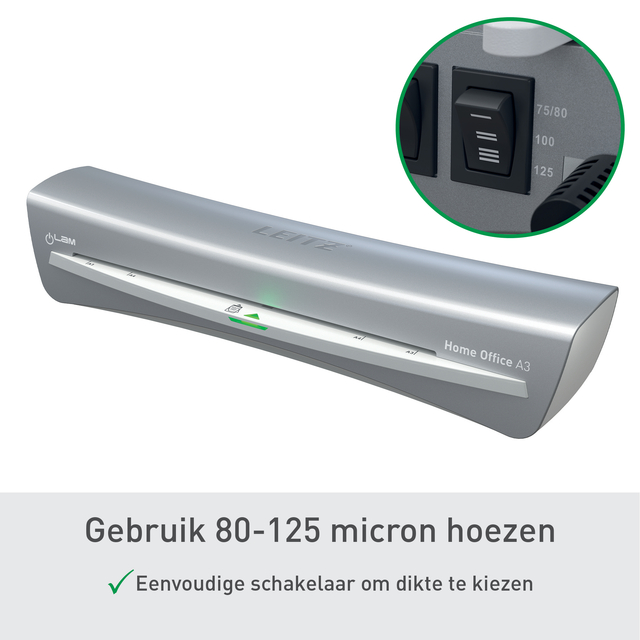 laminator, document scanner, stapler, silver, 80-125 micron