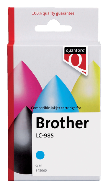 Inktcartridge Quantore alternatief tbv Brother LC-985 blauw