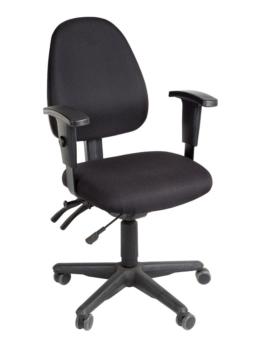 Novara bureaustoel zwart/zwart