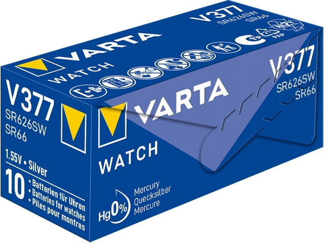 horloge, batterij, silber, varta, doos