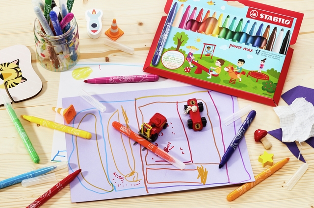 kleurpotloden, tekenen, set, houten, papieren-tekening