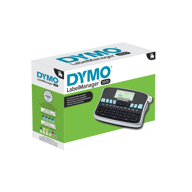Labelprinter Dymo LabelManager 360D draagbaar azerty 19mm zwart