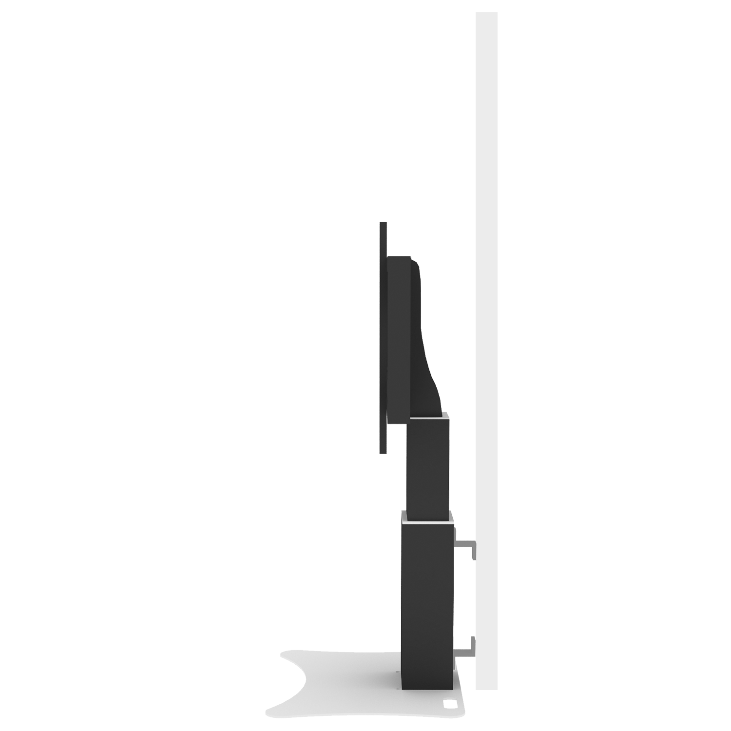 Elektrisch in hoogte verstelbare monitorstandaard met 28 cm slag