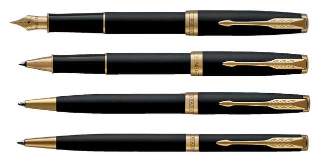 Vulpen Parker Sonnet matte black lacquer GT medium