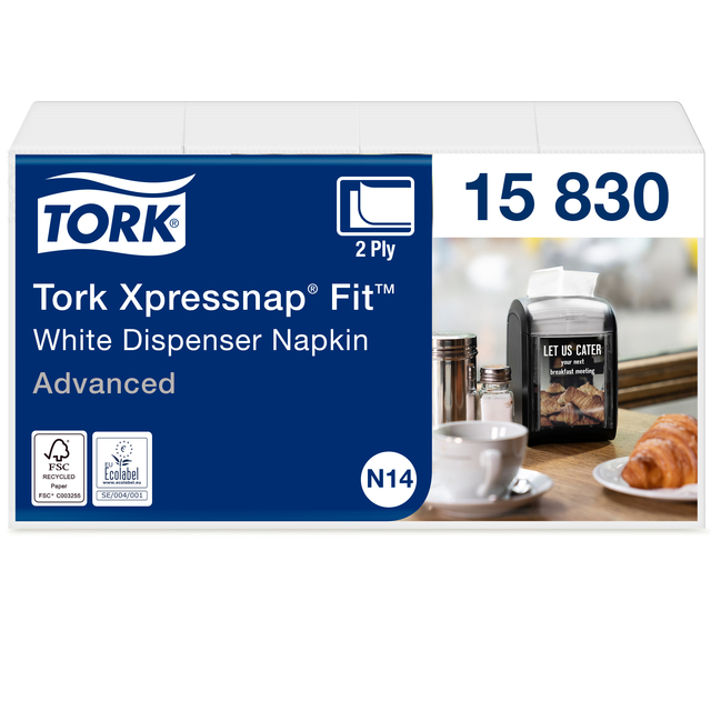 Servetten Tork Xpressnap Fit ® N14 2-laags wit 15830
