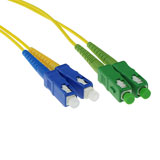 ACT 30 meter LSZH Singlemode 9/125 OS2  glasvezel patchkabel duplex met SC/APC en SC/PC connectoren