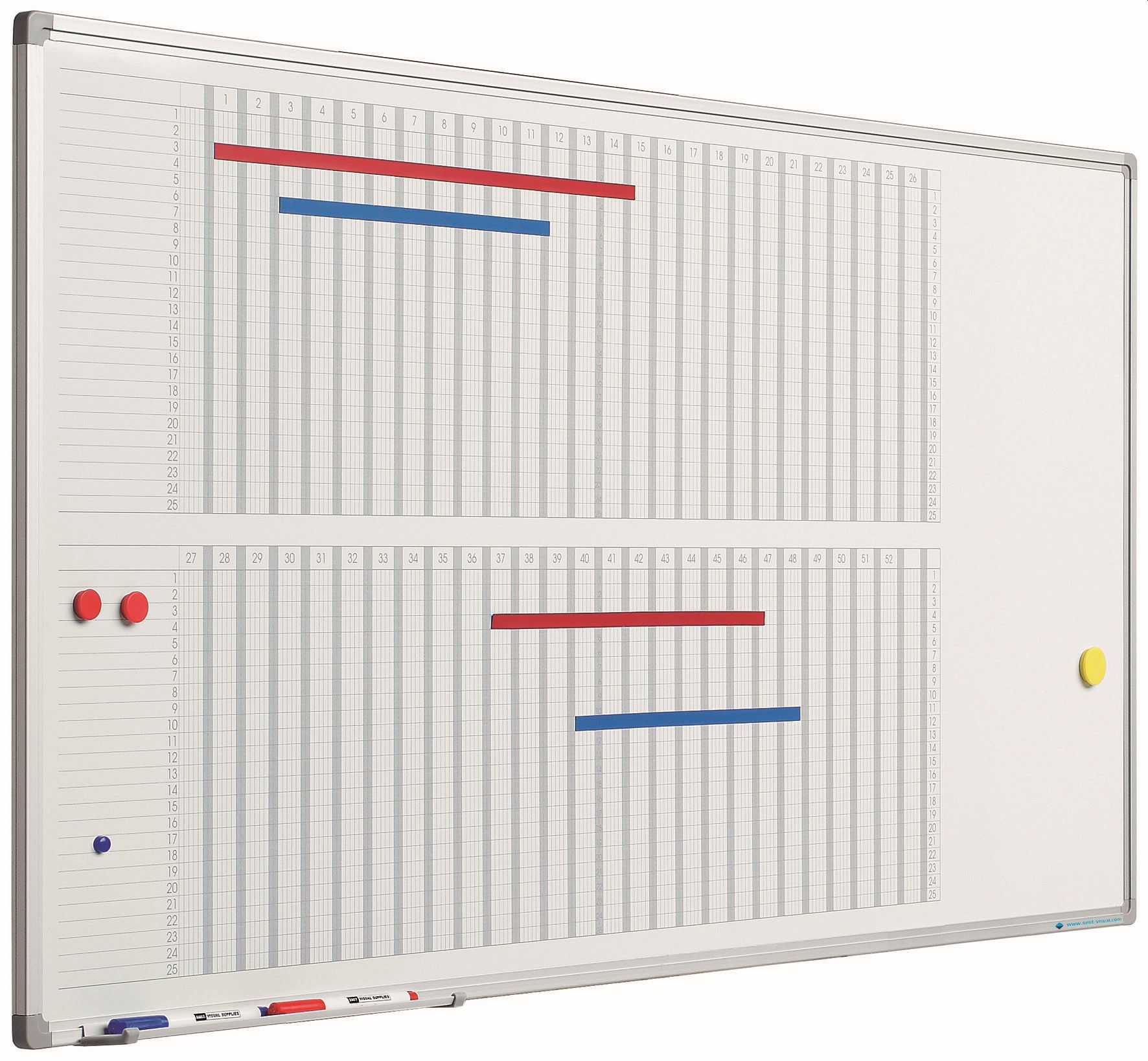 Planbord Softline profiel 8mm 53 Weken - 60x120 cm