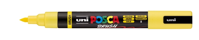 marker, highlighter, yellow, dual-tip, brush