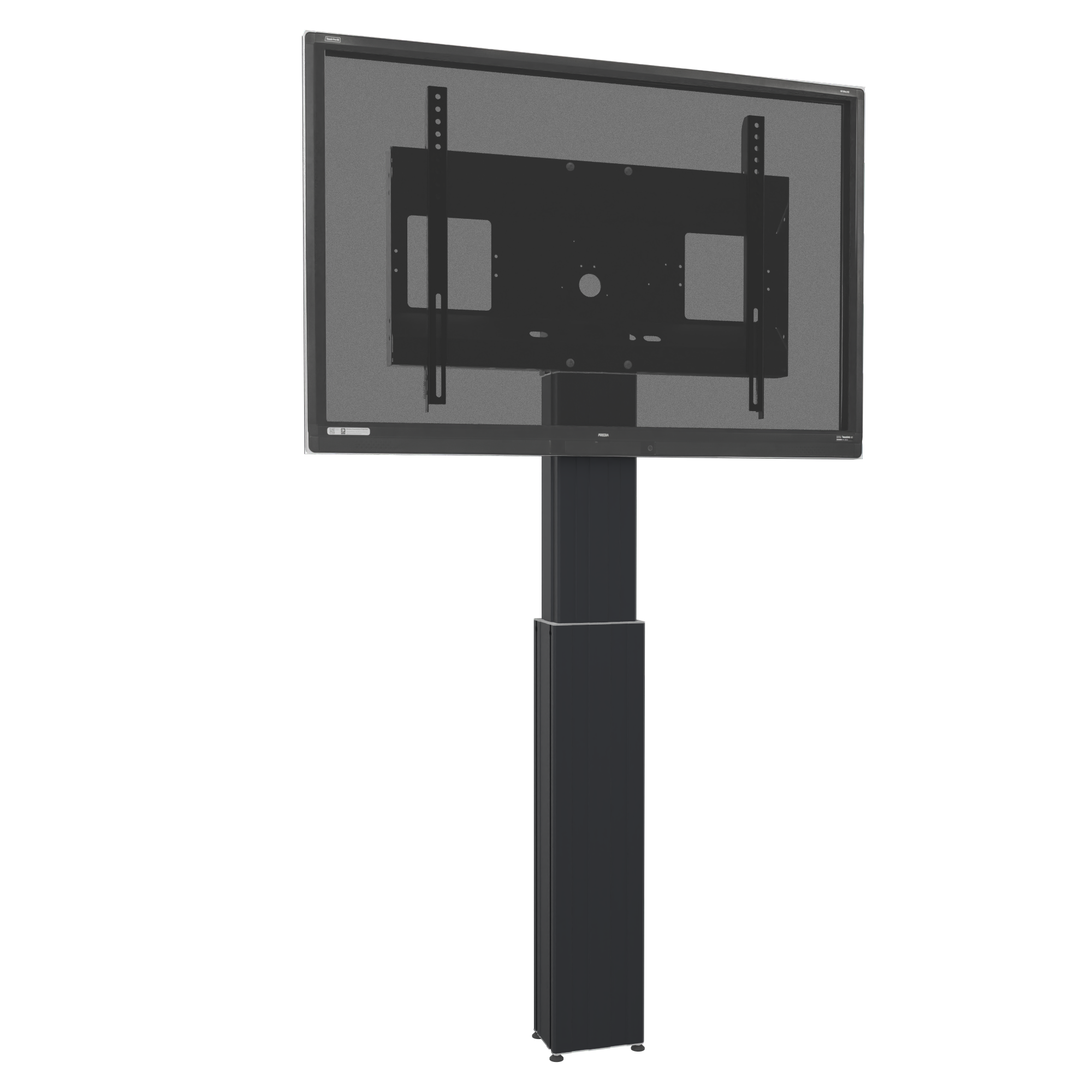 Elektrisch in hoogte verstelbare monitor muurbeugel, 50 cm slag