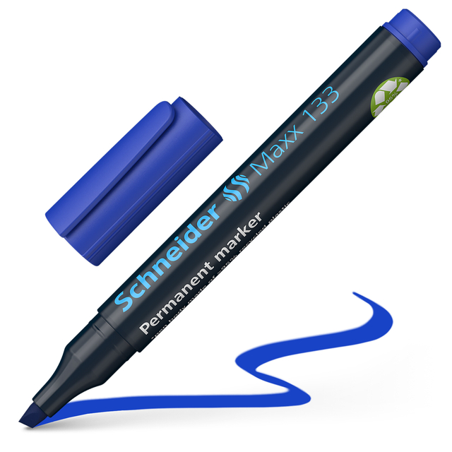 marker, penum ثابت, blauw, Schneider, markerpen