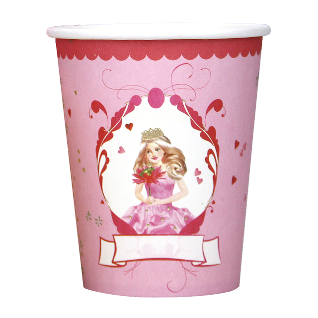 bekers, papieren bekers, prinses, roze, feest