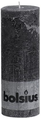 Bolsius Kaars Stomp Rustiek 6.8 x 19cm Antraciet doos 6st