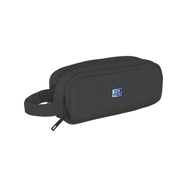 toiletry bag, pencil case, travel pouch, black bag, zippered case