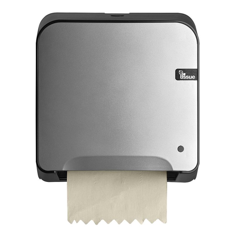 E-Tissue Mini Matic Handdoekdispenser Silver Quartz