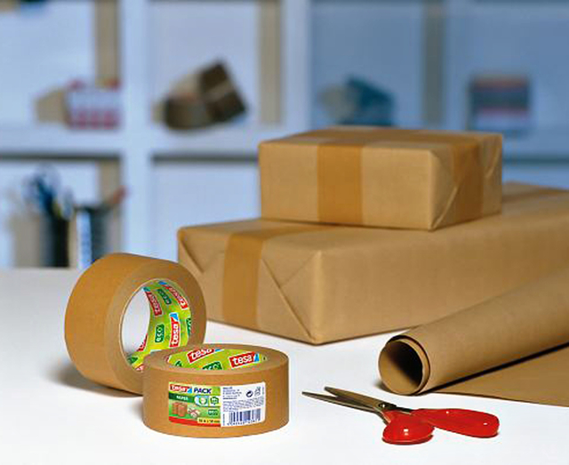 Verpakkingstape tesapack® papier ecoLogo® 25mx38mm bruin