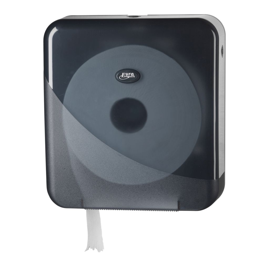Pearl Black Toiletpapier Dispenser Jumbo Maxi zwart