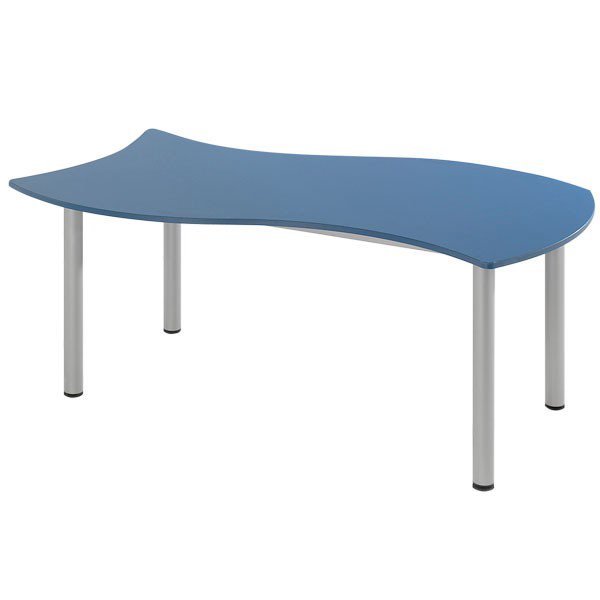 Rechthoekige golfvormige tafel SoooRounD Basic I verrijdbaar