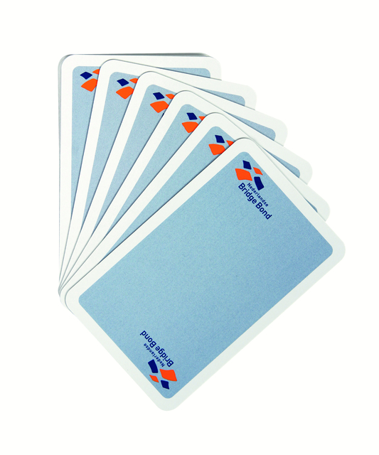 Speelkaarten bridgebond blauw